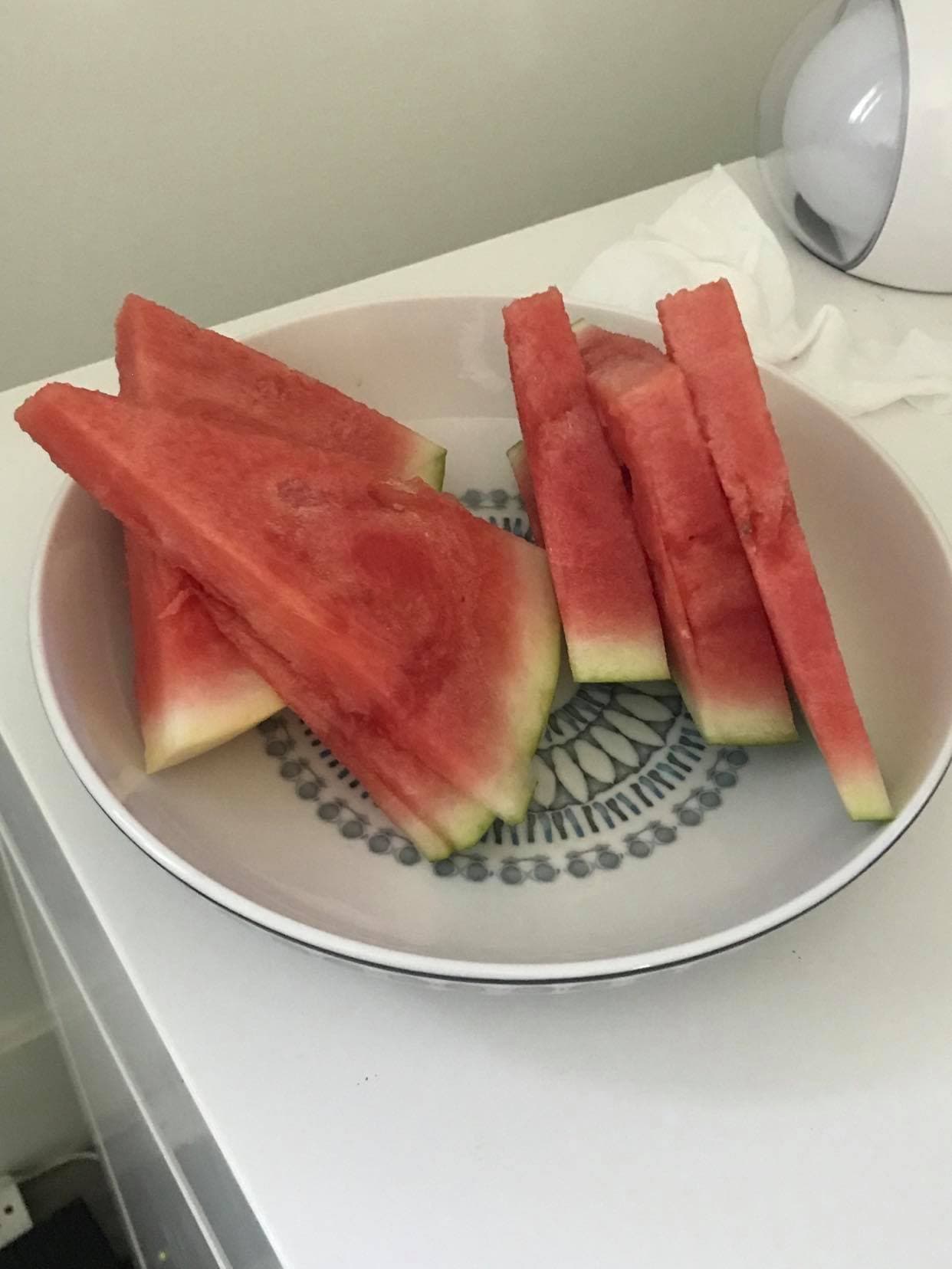 Fresh watermelon slices